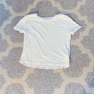 Aerie Cropped XS White Shirt